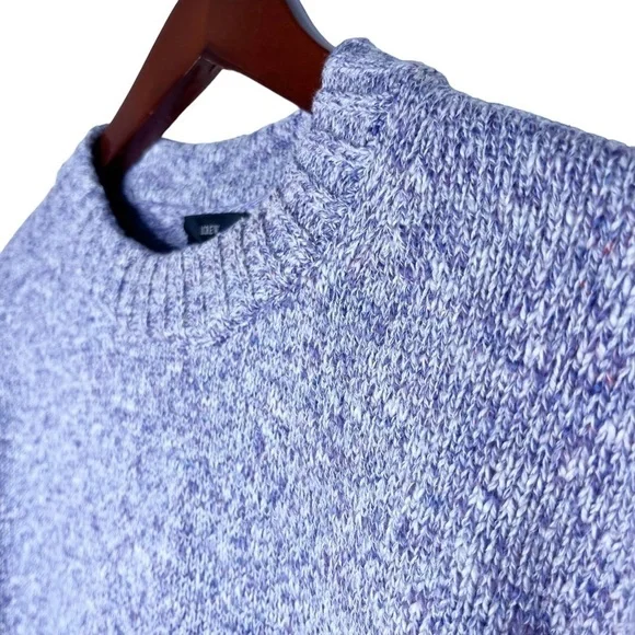 J. CREW NEW Puff Sleeve Crew Neck Sweater Size Medium in Lilac Ivory - Picture 3 of 15